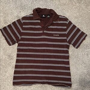 Mens Brown Striped Shirt